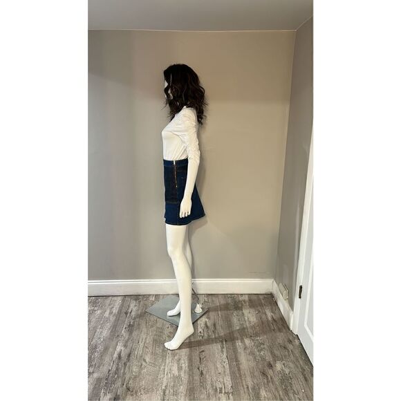 SEE BY Chloe Patchwork Denim Miniskirt Size 2 (34) NWT - Picture 10 of 12